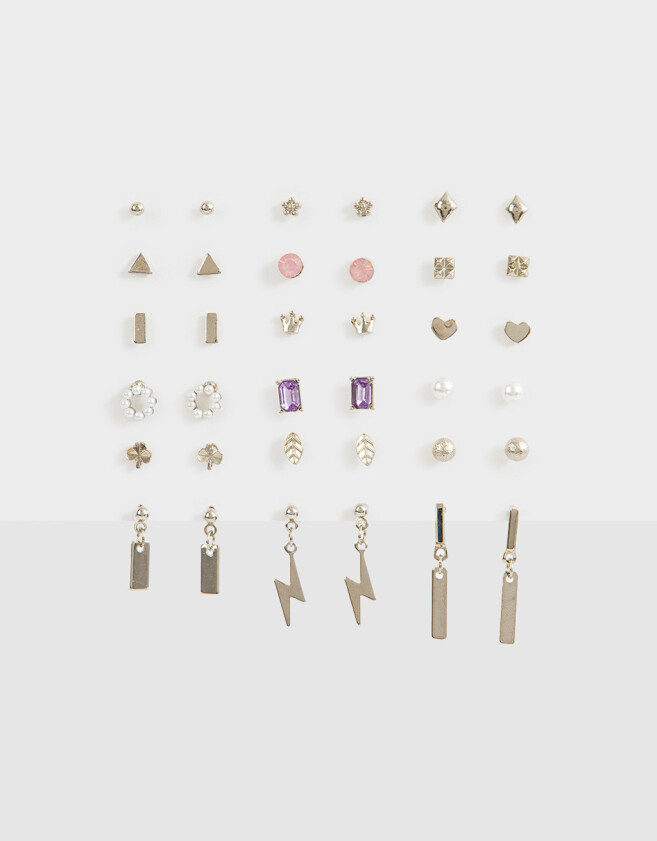Aros Sets De metal Set De Aros De Metal Plateado - Plateado
