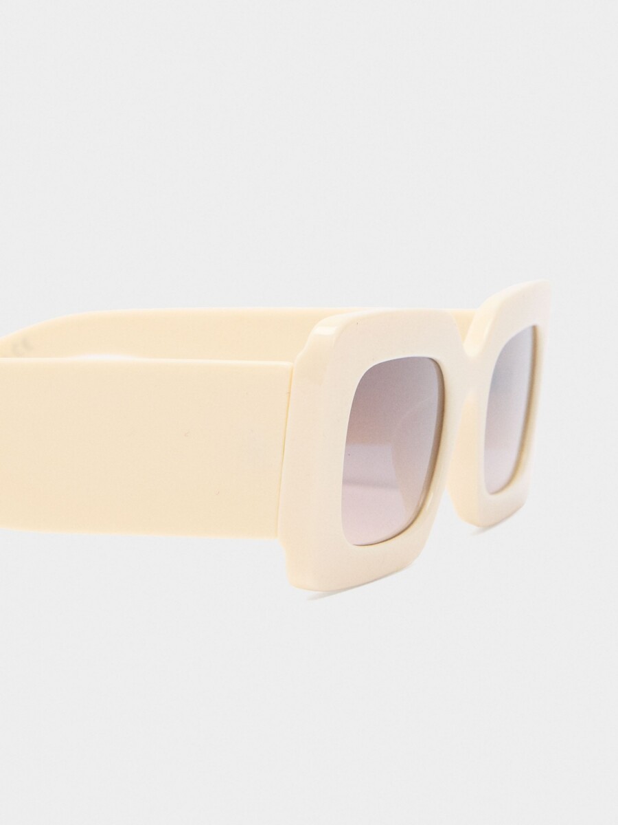 Gafas De Sol Rectangulares beige