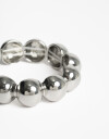 Pulseras Elásticas Metal Pulsera Elástica Metal Plateado - Plateado Rodio
