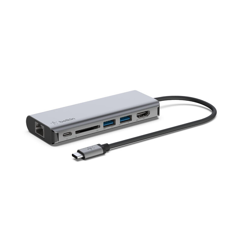 HUB Belkin 6 en 1 USB-C a HDMI RJ45 2xUSB USB-C SD HUB Belkin 6 en 1 USB-C a HDMI RJ45 2xUSB USB-C SD