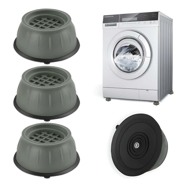 Set X4 Soportes Goma Antideslizante P/ Lavarropas Secarropa Variante Gris Grande