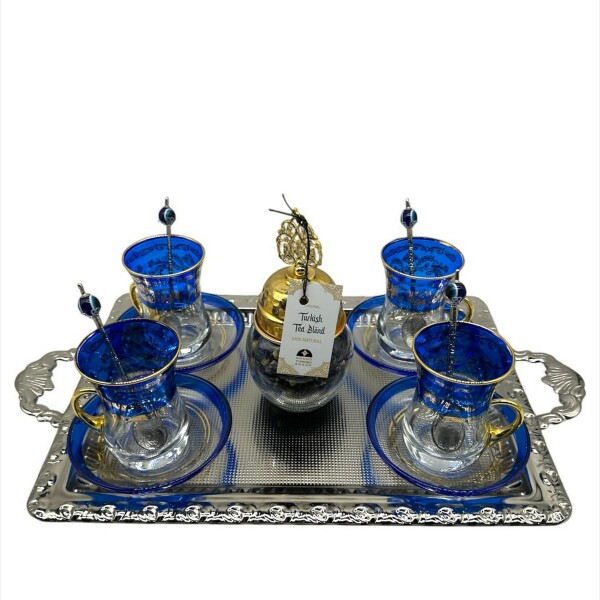 Set de té para cuatro personas VIP Azul