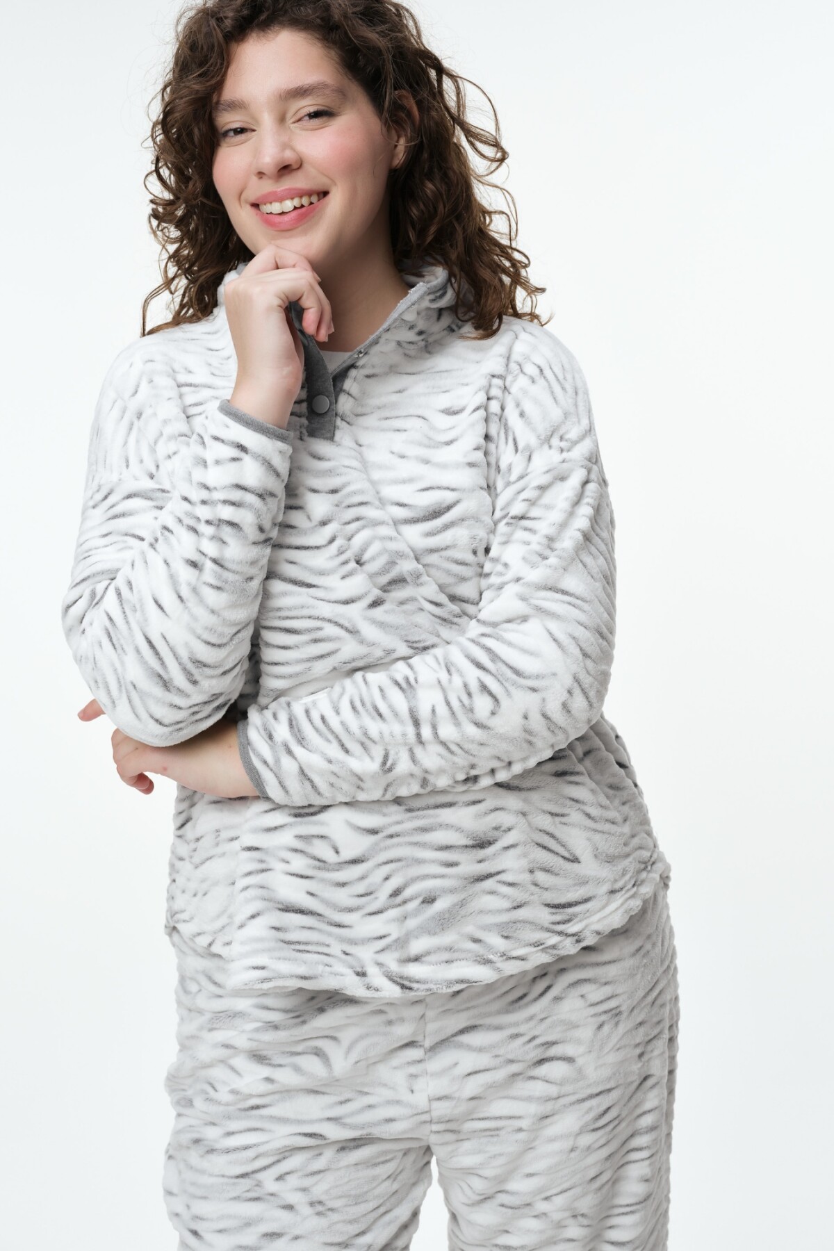 Buzo Flip Cebra Gris