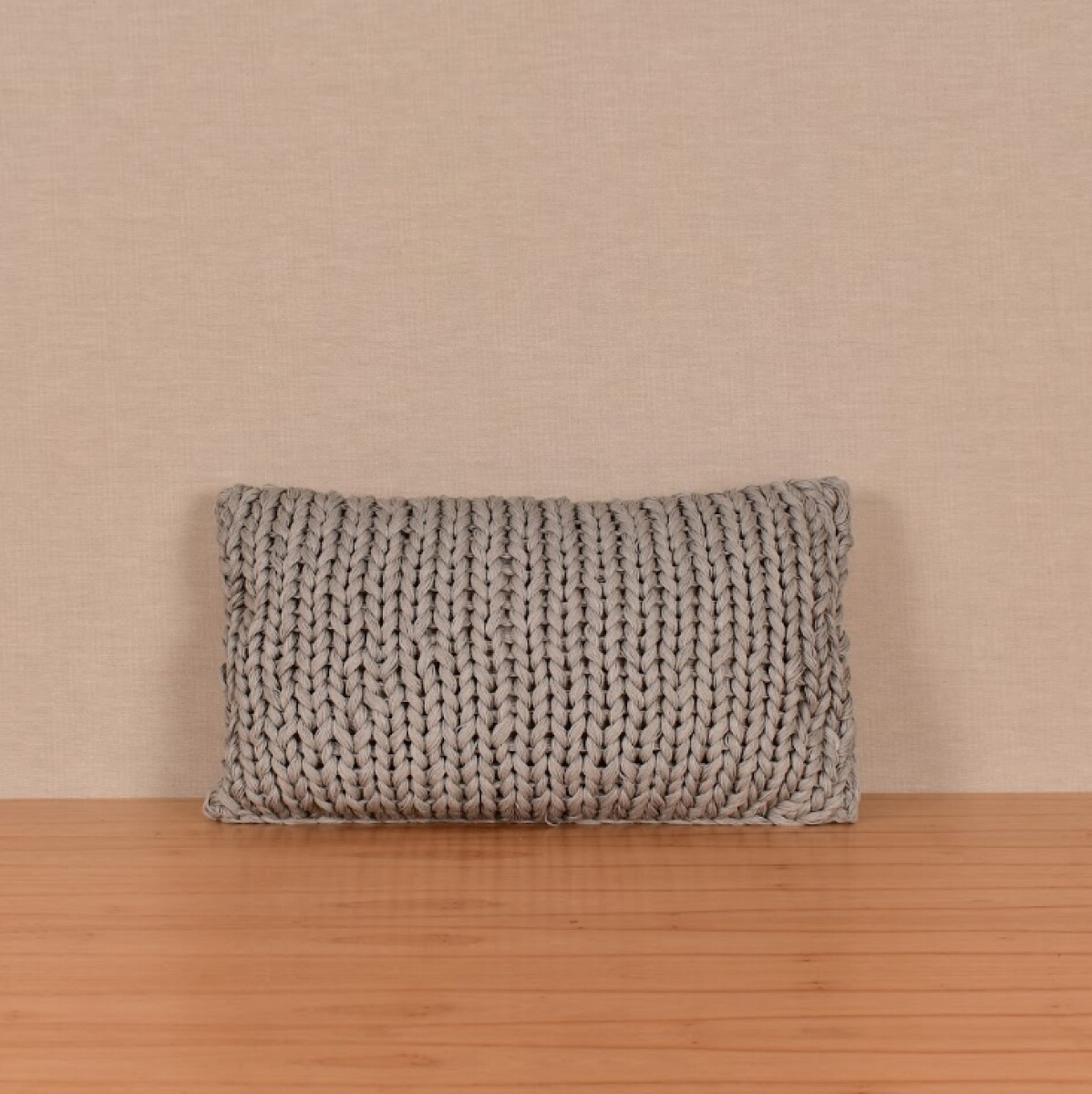 Almohadón Deco Tejido 30 x 50 - Doble Punto Merino Gris 