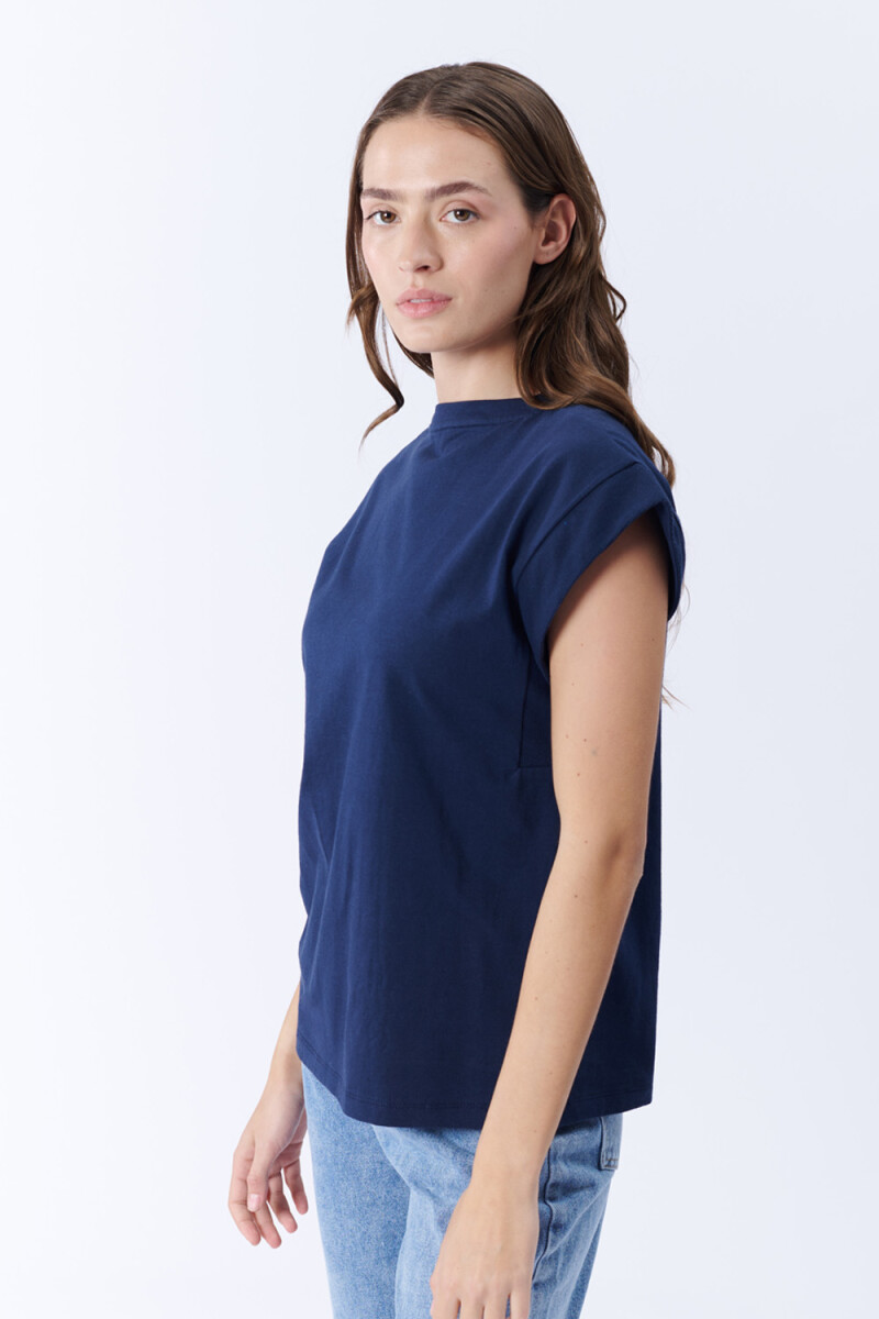 Remera Manga Sisa Azul Marino