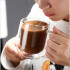 Taza De Vidrio Doble Pared Aislamiento Con Asa Té Café 380ml Taza De Vidrio Doble Pared Aislamiento Con Asa Té Café 380ml