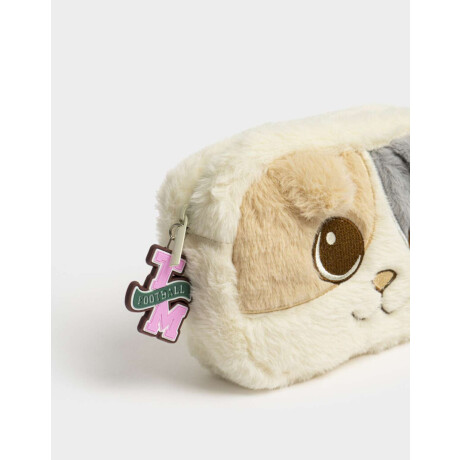 Cartuchera De Peluche Con Forma De Gatito Combinacion Bicolor
