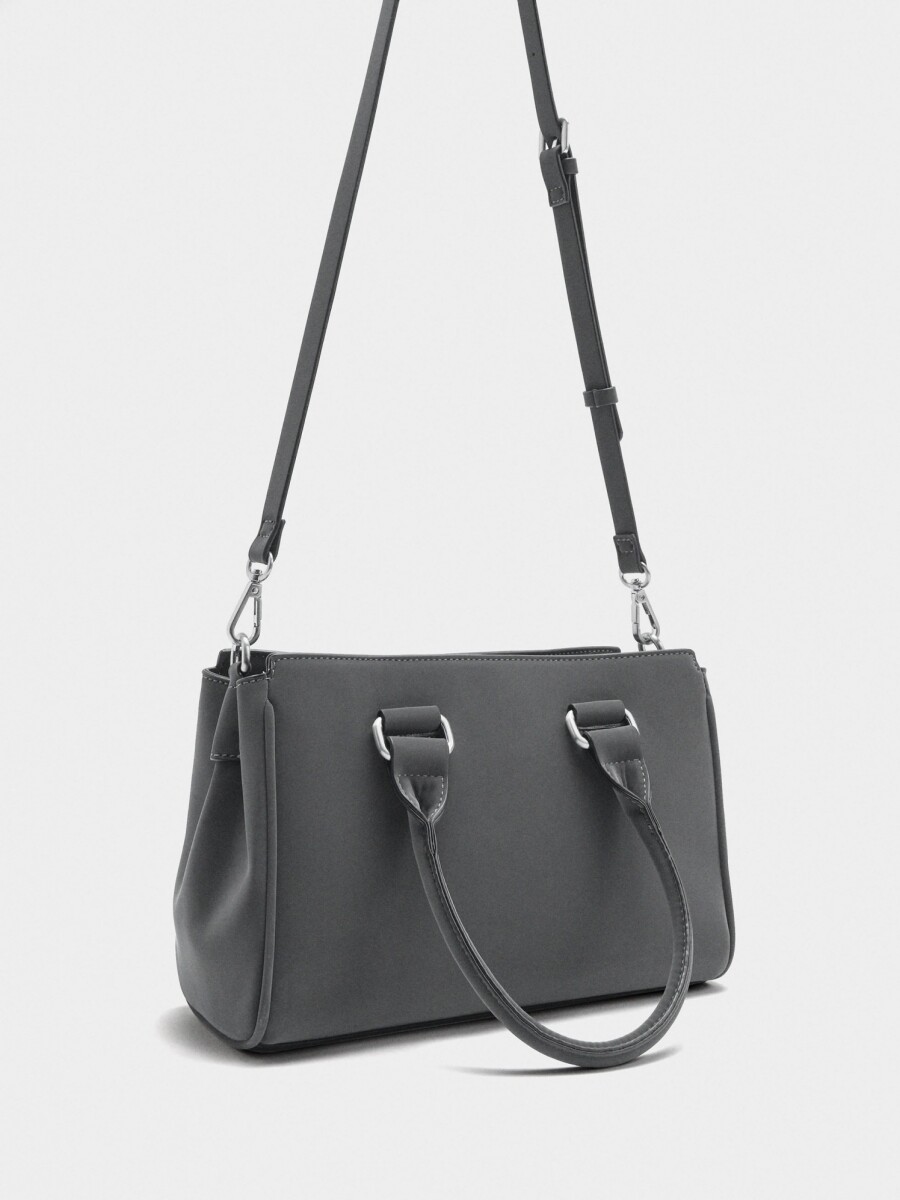 Bolso Tote De Textura Suave negro