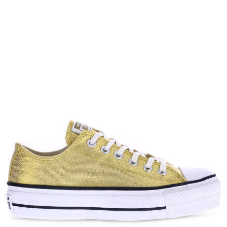 Championes de Mujer Converse Chuck Taylor Life Plataforma Dorado - Negro - Blanco