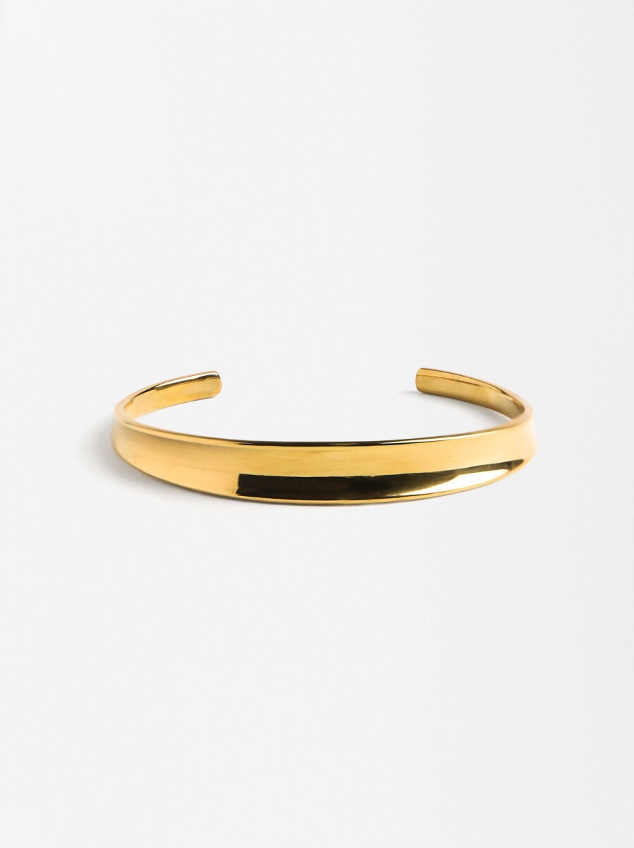 Pulsera Rígida Lisa - Acero Inoxidable - dorado 