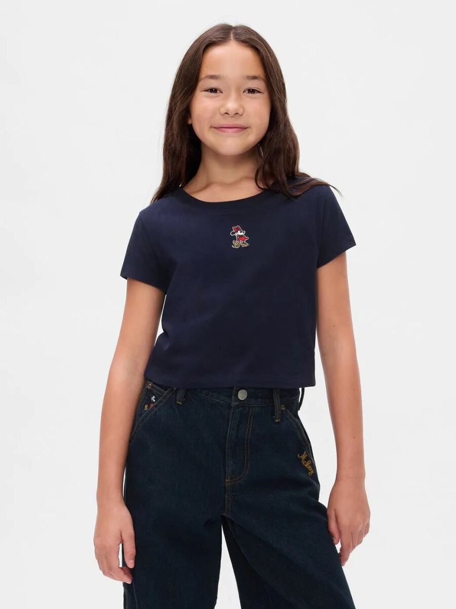 Remera Crop Minnie Niña - Navy Uniform 