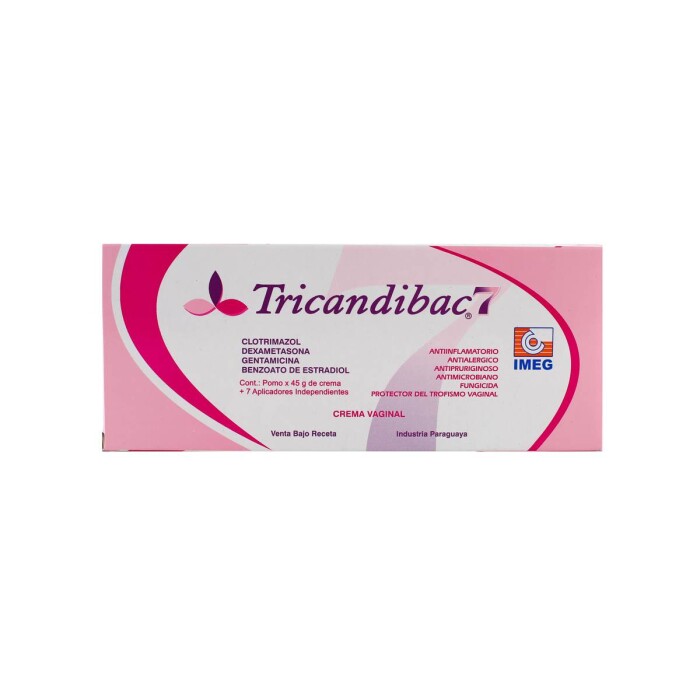 TRICANDIBAC 7 CREMA CON 7 APLICADORES PO única