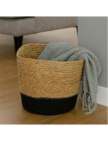 CESTO TEJIDO D31x26CM NATURAL BASE NEGRO CESTO TEJIDO D31x26CM NATURAL BASE NEGRO