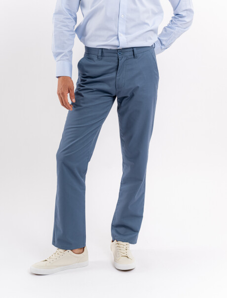 Pantalon chino azul piedra