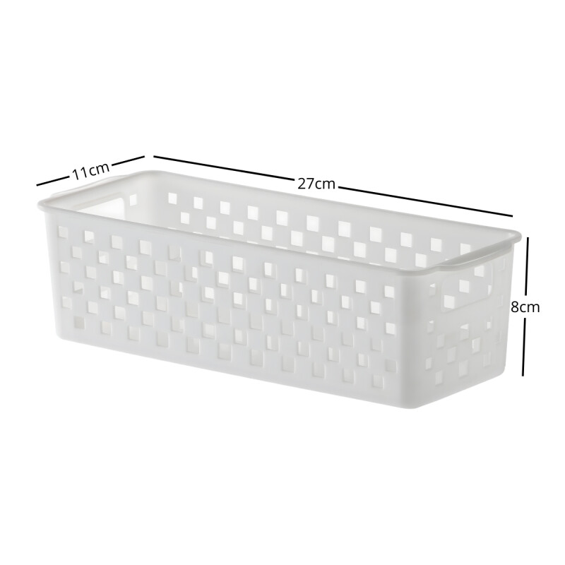 Cesto organizador Quadratta calado P BLANCO