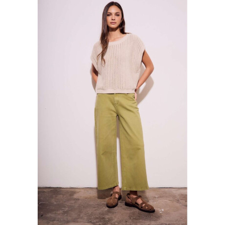 Chaleco Lurex Beige Melange