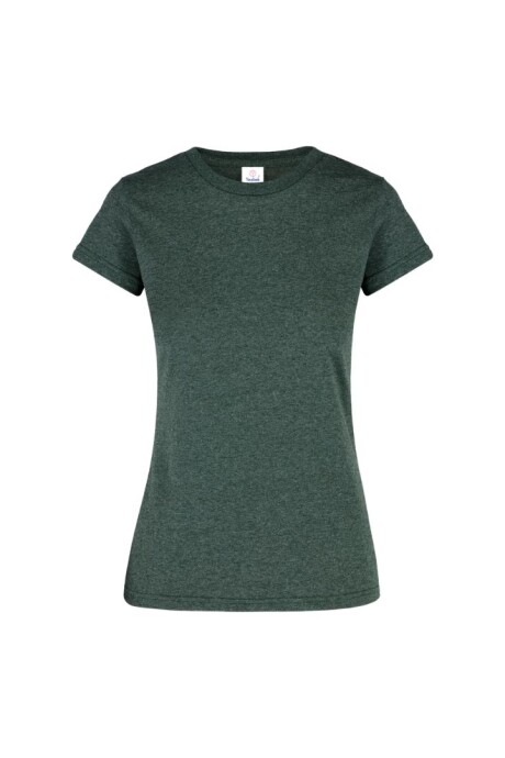 Camiseta jaspe a la base dama verde bosque jaspe