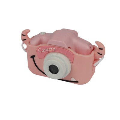 Cámara de fotos digital infantil con funda rosa Cámara de fotos digital infantil con funda rosa