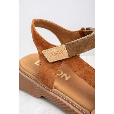 Sandalia Combinada Gamuza Mocha