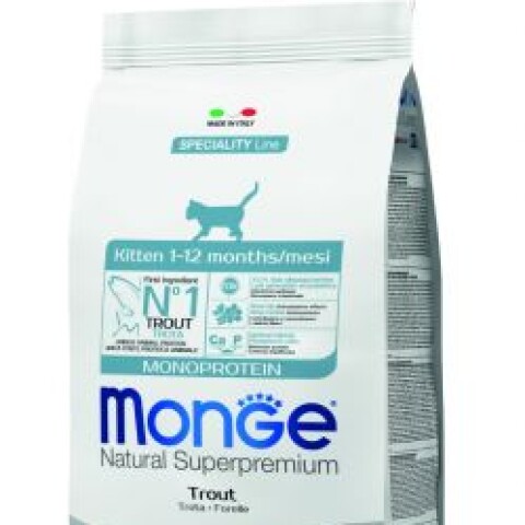 MONGE CAT KITTEN TROUT MONOPROTEINA 1.5 KG Monge Cat Kitten Trout Monoproteina 1.5 Kg