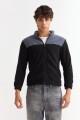 Campera de polar con corderito NEGRO