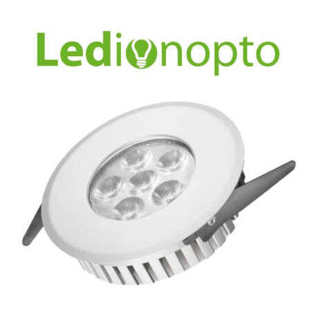 Lámpara Led Ledion Embutir 20w 3000k Aro Blanco 60° 001