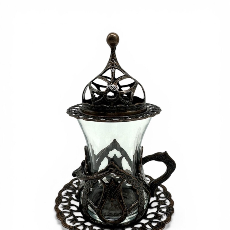 Taza metal x1 cobre con tapa mini tajine Taza metal x1 cobre con tapa mini tajine