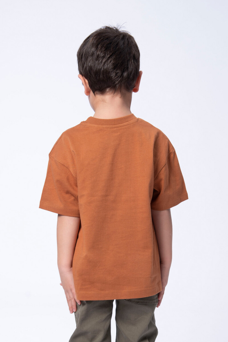Remera Manga corta Oversize Palmera Mostaza