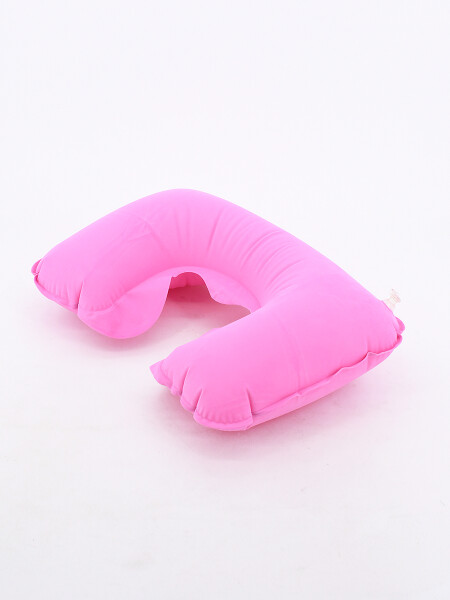 ALMOHADA DE VIAJE INFLABLE ROSADO