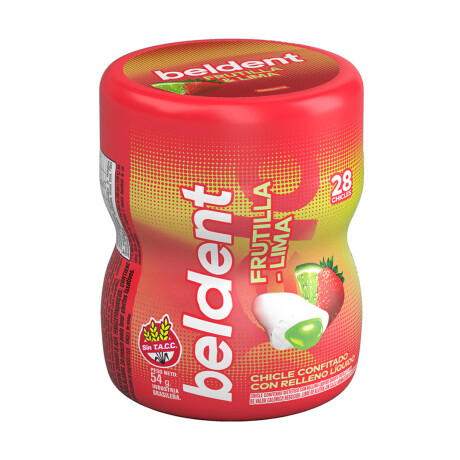 Chicles Beldent Confitado en Botella 54GR Frutilla y Lima 001