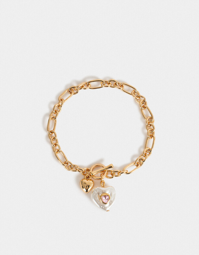 Pulseras Flexibles Con perlas Pulsera Flexible Con Perla - Dorado