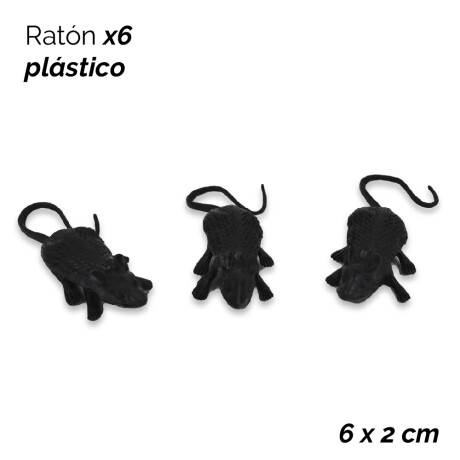 Halloween Raton Halloween 6 X 2 Cm 6 Piezas Unica