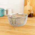 CANASTO PARA FREIR METAL 19X19X9CM PLATEADO