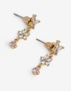 Aros Colgantes Cortos Cubic zirconia Aros Cortos Garden Cubic Zirconia - Dorado