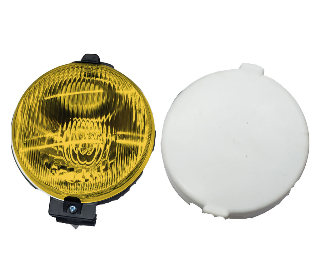FARO CAMINERO - REDONDO 15CM AMARILLO CON TAPA (UNI) =HT.8035 -