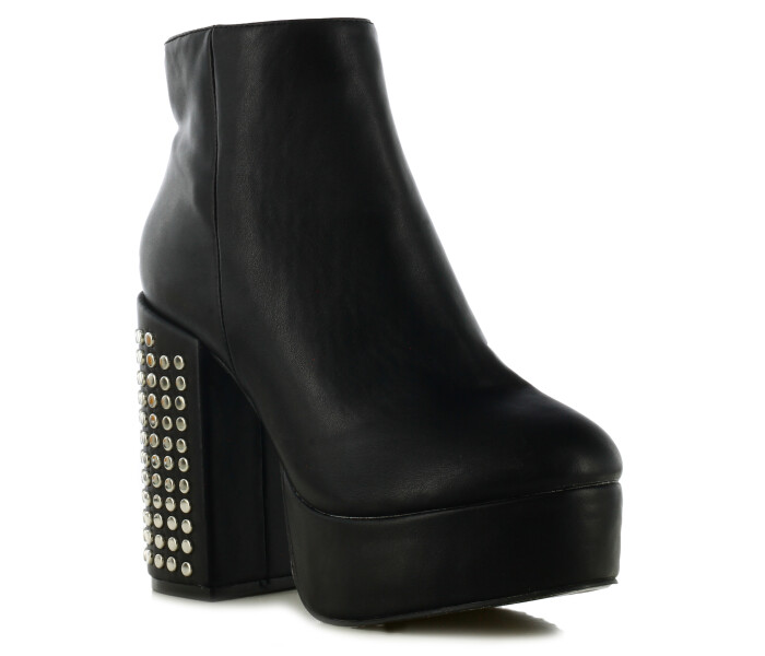Bota FIQUI plataforma taco alto con tachas MissCarol - Black - MissCarol -  146.W02701000 — Miss Carol
