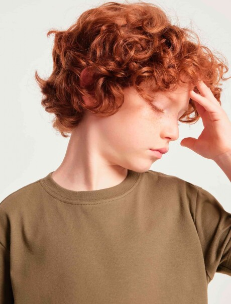CAMISETA DE ALGODÓN SÚPER CÓMODO INFANTIL VERDE