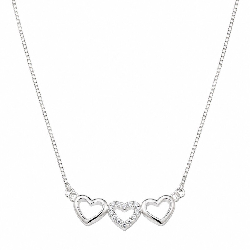 Cadena con colgante tres corazones Cadena con colgante tres corazones