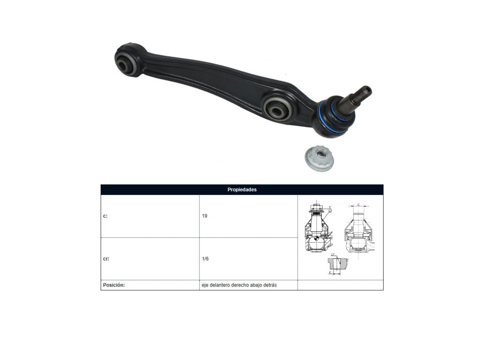 Brazo De Suspension Del BMW X5 3.5 Si (E70)/X5 3.0 Si (E70)/X6 (E71)/X5 D (E70) 06-14 Der 