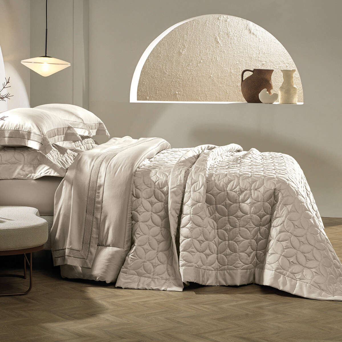 CUBRECAMA MORNING LIGHT Beige QUEEN 