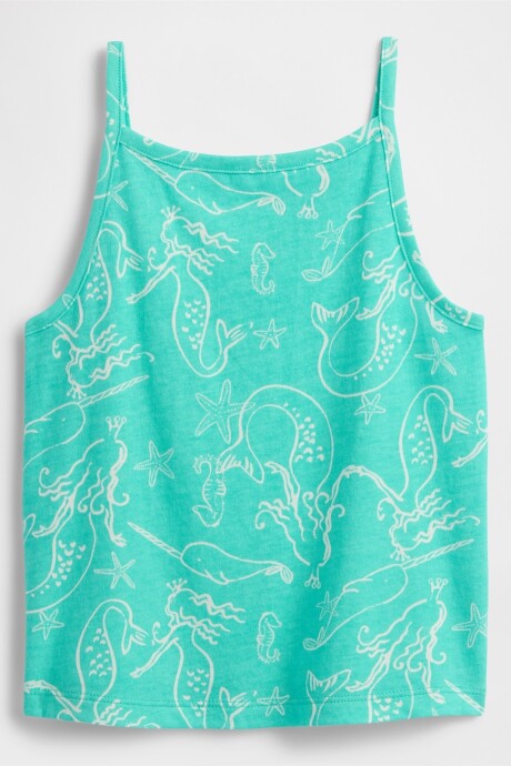 Musculosa Rib Toddler Niña Water Garden Green