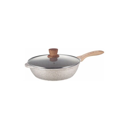 OLLA GUISERA CUORI CUCCINA CON TAPA 24CM BEIGE