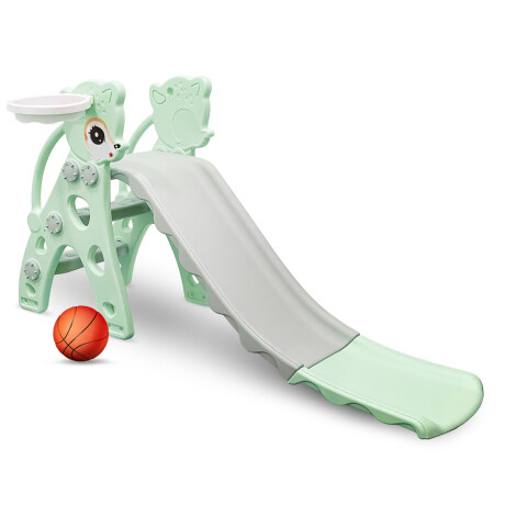 Tobogán Infantil Con Aro De Baloncesto Varios Colores Verde