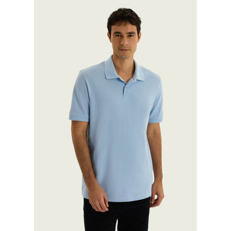 CAMISA POLO MM MASC AZUL CLARO