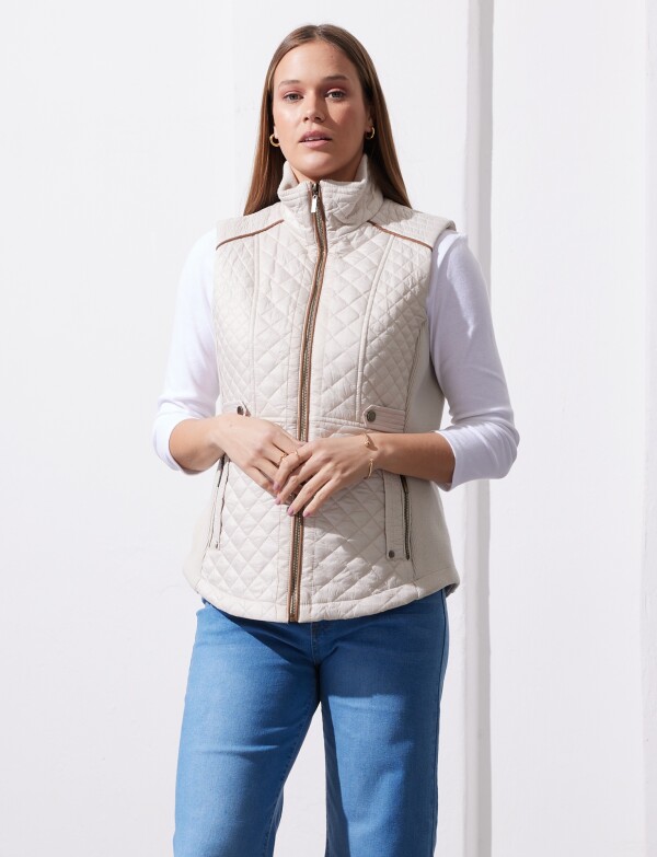 Chaleco Capitoneado BEIGE