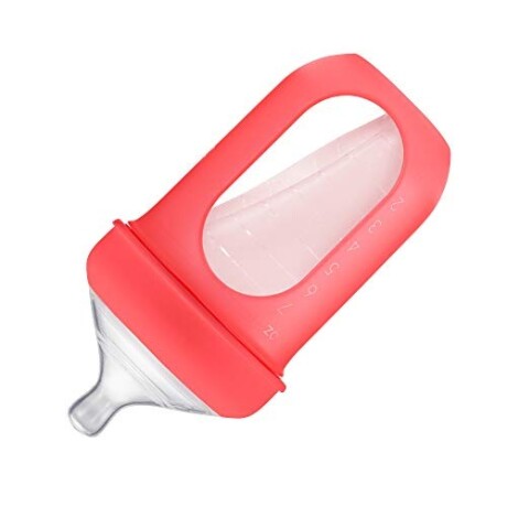 Mamadera Silicona con tetina 3m+ (240ml) coral oscuro