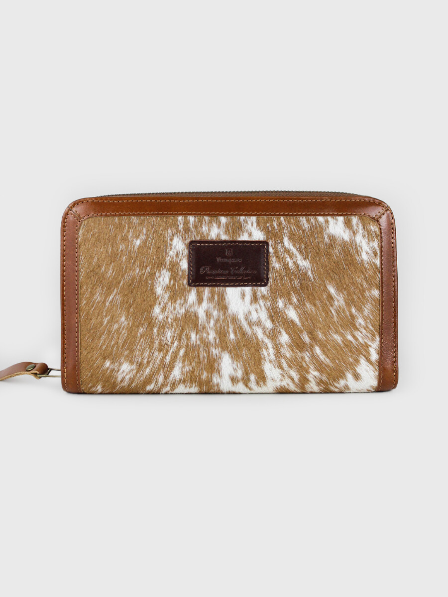 Billetera Villa Flor Pelo - Pelo Camel 