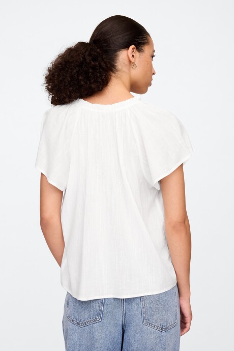Blusa Manga Corta Mujer Optic White V6