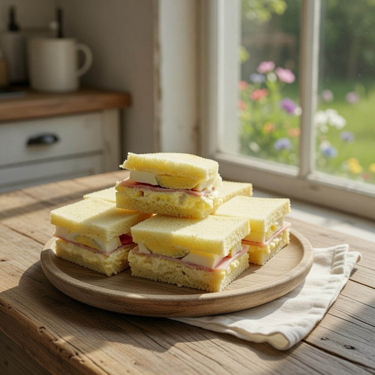 6 Sándwiches de Palmitos y Jamón 