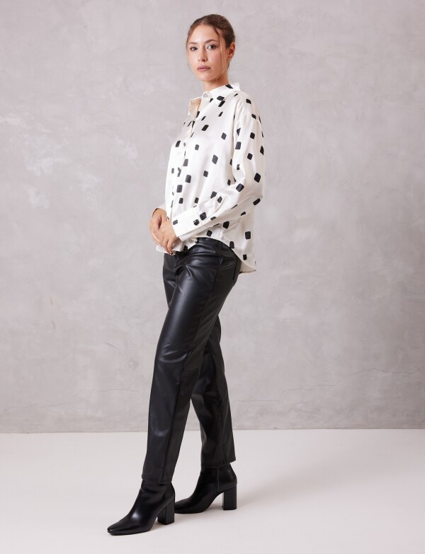 Camisa Satén BLANCO